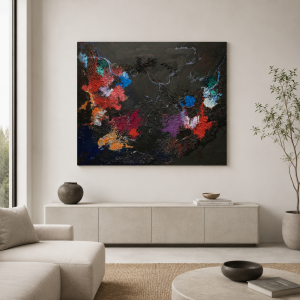 44. "Sinfonía Flower" 2021 Técnica mixta sobre lienzo