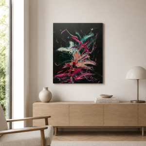 45. "Sinfonía Flower" 2021 Técnica mixta sobre lienzo
