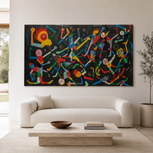 55. "Sinfonía Gamarñécos" 2021 Técnica mixta sobre lienzo